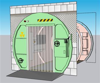 核设施门禁安全门SU模型