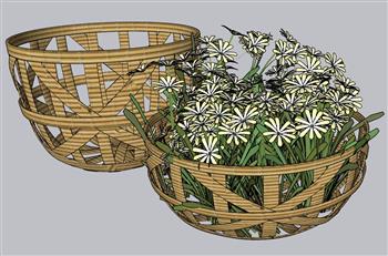 植物花箱装饰SU模型