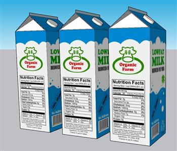 纸盒牛奶SU模型