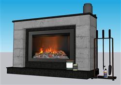 北欧壁炉暖炉SU模型(ID34961)