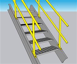 工业楼梯步梯SU模型(ID35260)