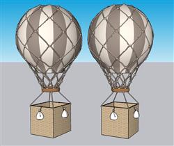 热气球飞行SU模型