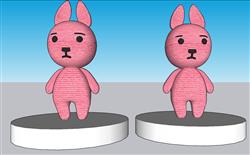 儿童玩具兔子SU模型
