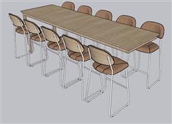 办公桌会议桌SU模型