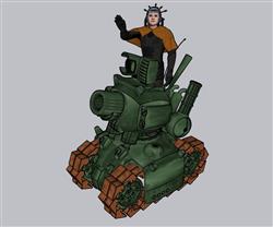 坦克驾驶员阅兵SU模型