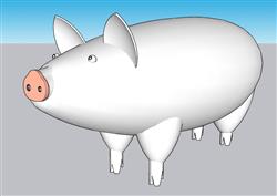 卡通小猪免费SU模型(ID37826)