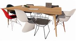 办公桌餐桌椅SU模型