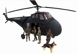美国武装直升机大兵su免费素材(ID38081)