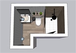 浴室柜卫生间su模型库(ID38925)