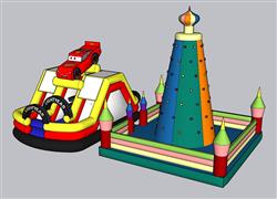 儿童充气城堡游乐SU模型(ID39950)