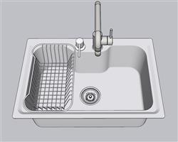 洗菜池水槽SU模型