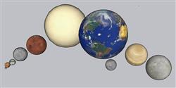 太阳系星球SU模型