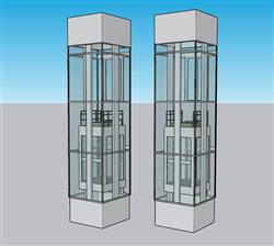 观光电梯SU模型