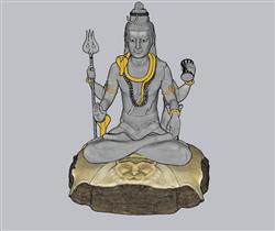 印度湿婆佛像SU模型