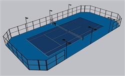 网球场运动场SU模型