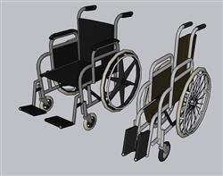轮椅折叠SU模型