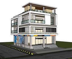 三层住宅建筑SU模型