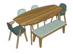 餐桌椅su模型网站SU模型