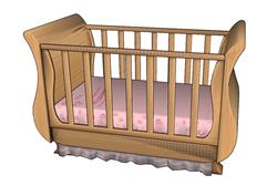 婴儿床SU模型