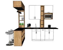 厨房橱柜SU模型