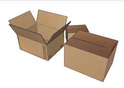 纸盒箱纸箱箱子SU模型