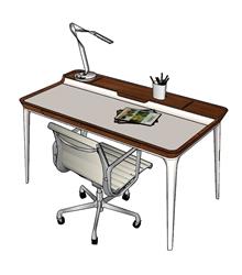 书桌写字桌SU模型