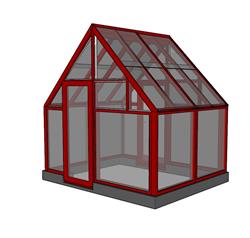 玻璃房温室大棚SU模型