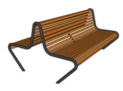 公园椅长椅SU模型