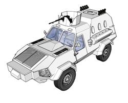 步战车装甲车武器SU模型