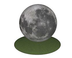月球月亮雕塑SU模型