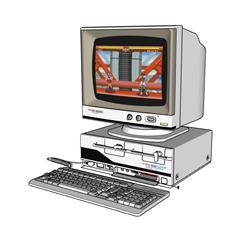 老式游戏机电脑知末网su模型免费下载