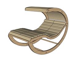休闲躺椅太阳椅SKP文件下载免费