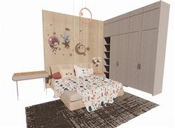 儿童房家具SU模型