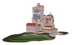 城堡酒店建筑sketchup模型库免费下载