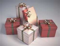 圣诞礼盒礼物盒SU模型