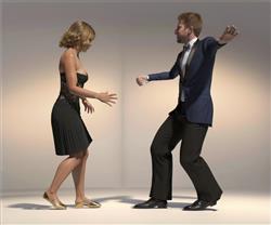 跳舞男女人物免费su模型在线下载