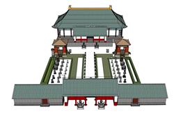 寺院寺庙SU模型