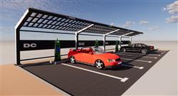 新能源充电桩停车棚SU模型