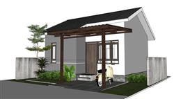 小房子建筑su模型素材免费网站