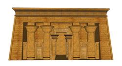 古埃及石庙寺庙SU模型