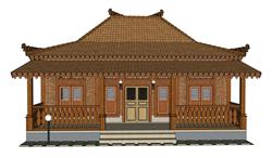 泰式古建筑su免费素材网站