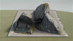 石堆石头石块Enscape渲染模型