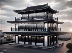 中式古建筑阁楼SU模型