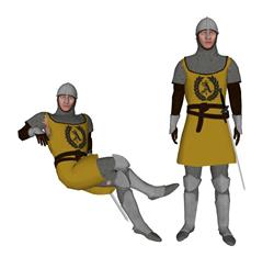 中世纪骑士盔甲士兵su模型
