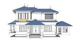泰式风格别墅 SketchUp 模型 - 领略东南亚风情之美