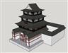 日本古建筑阁楼