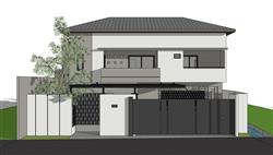 现代独栋别墅住宅SU模型