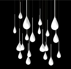 水滴灯雨滴灯吊灯su模型