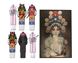 京剧戏服的su模型