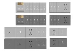 宾馆酒店开关插座取电卡su模型